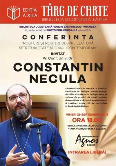 Preot Constantin Necula, conferita Focsani, VN